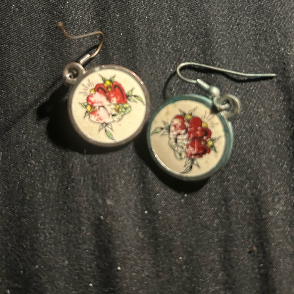 Ed Hardy earrings.